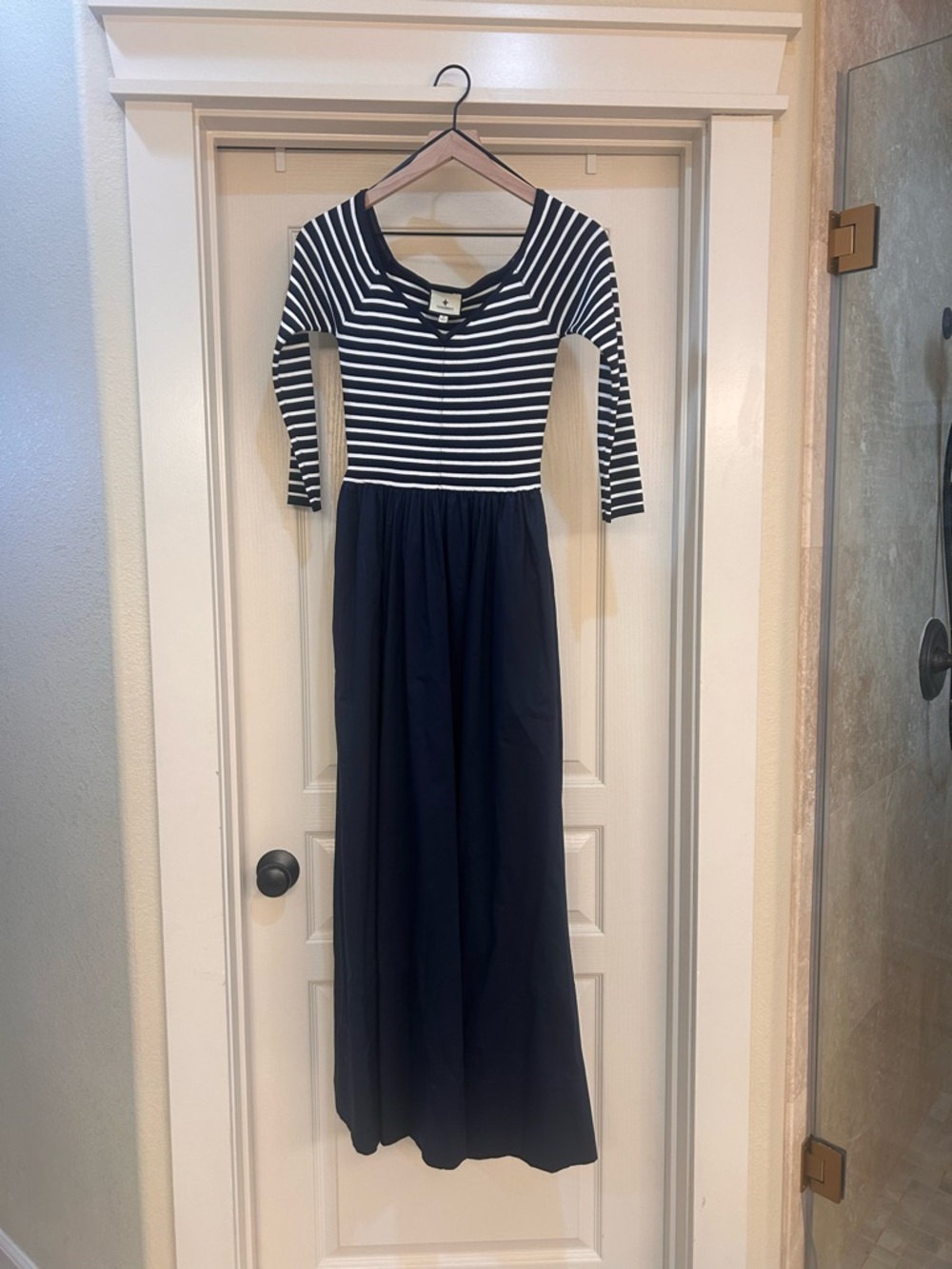 Tuckernuck Navy and White Striped Maxi Dress